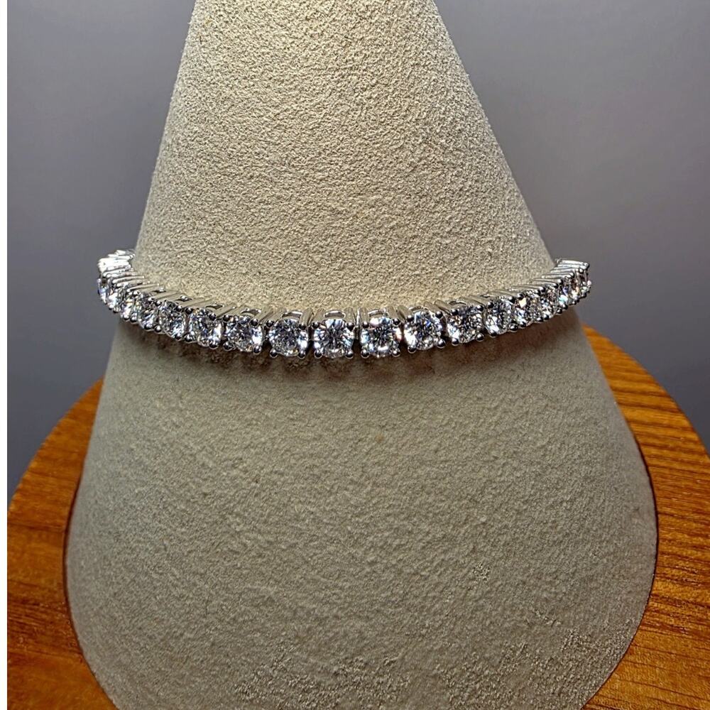 7.5" Moissanite Tennis Bracelet 925 Sterling Silver 5.32ctw Unisex Iced Out